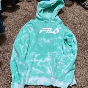 tie dye fila hoodie